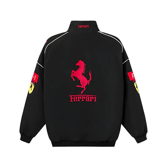 Black Colour Unisex Ferrari Jacket by Veliin