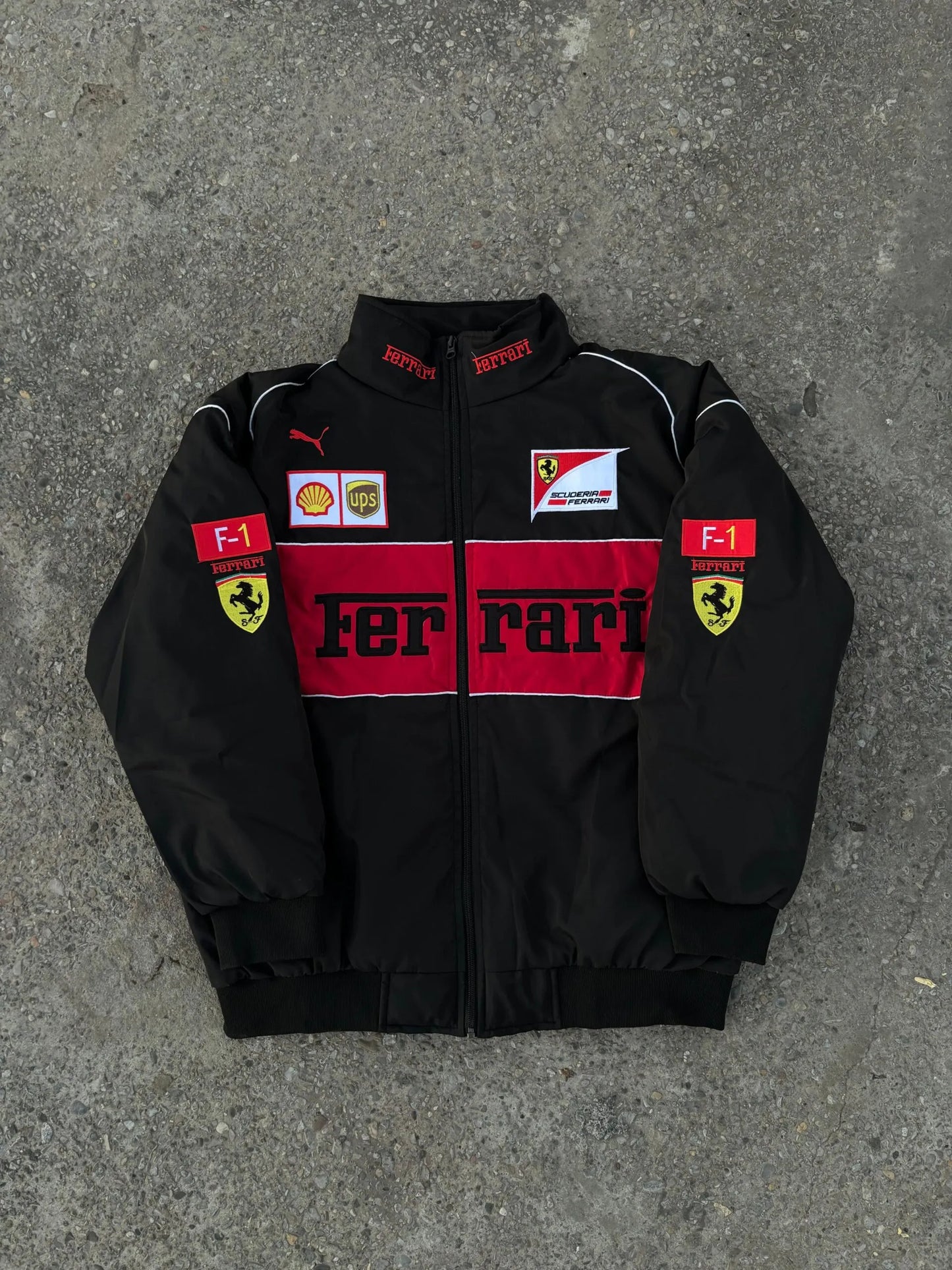 Black Colour Ferrari Jacket by veliin