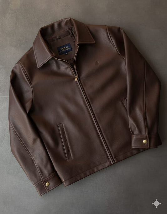 Us Polo Brown Leather jacket