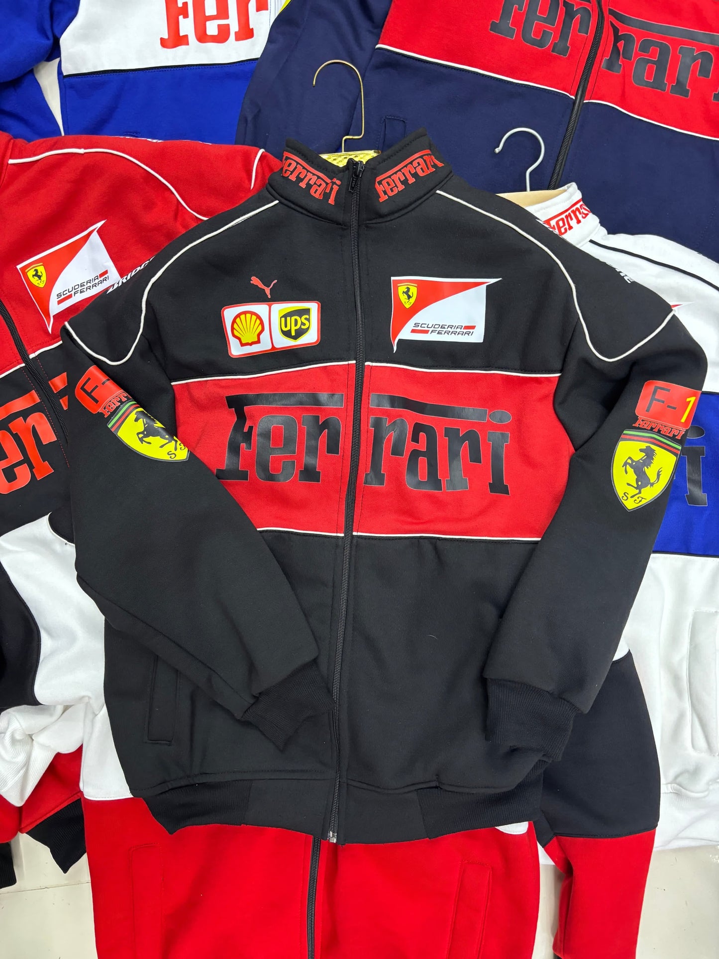 Black Colour Unisex Ferrari Jacket by Veliin