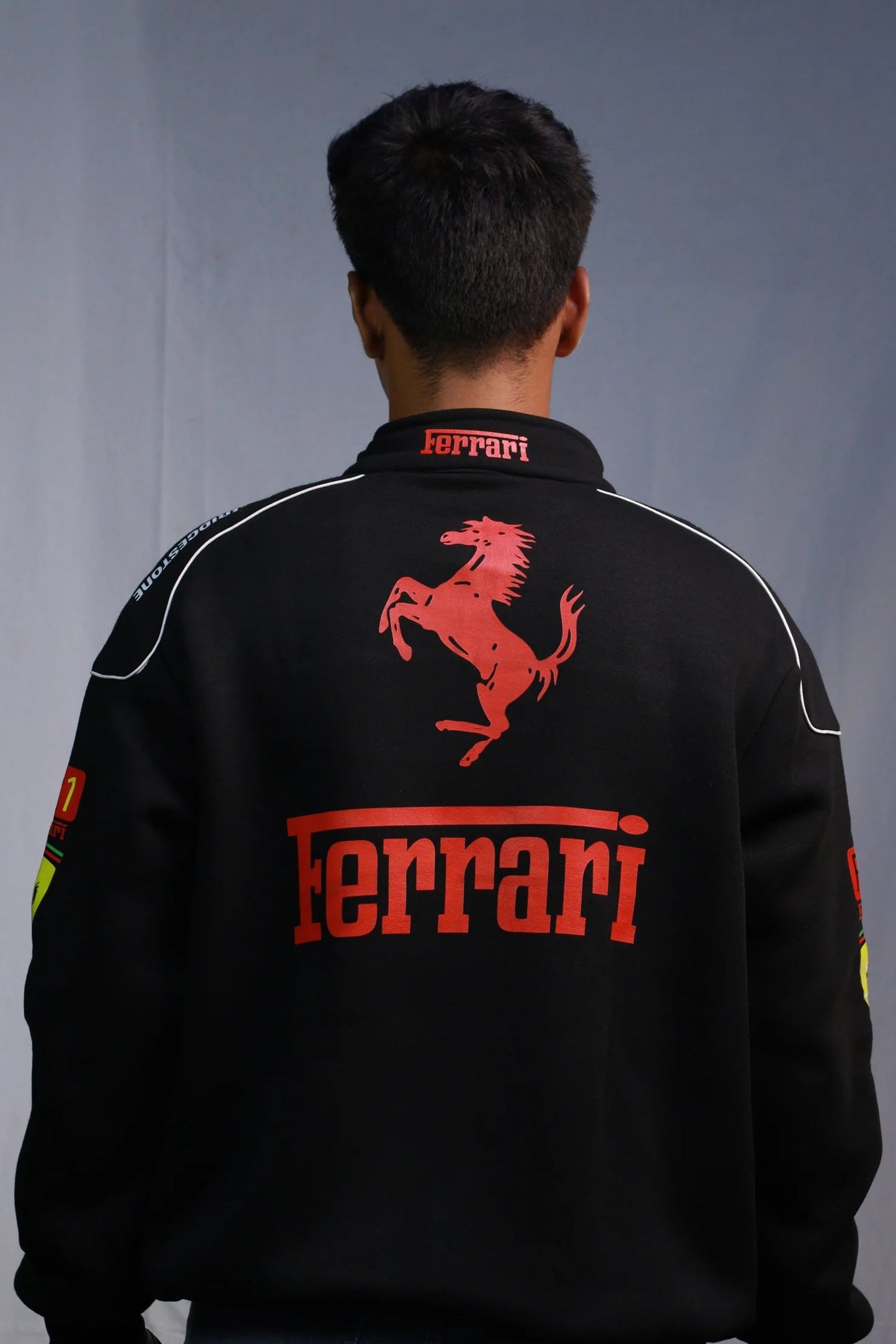 Black Colour Unisex Ferrari Jacket by Veliin